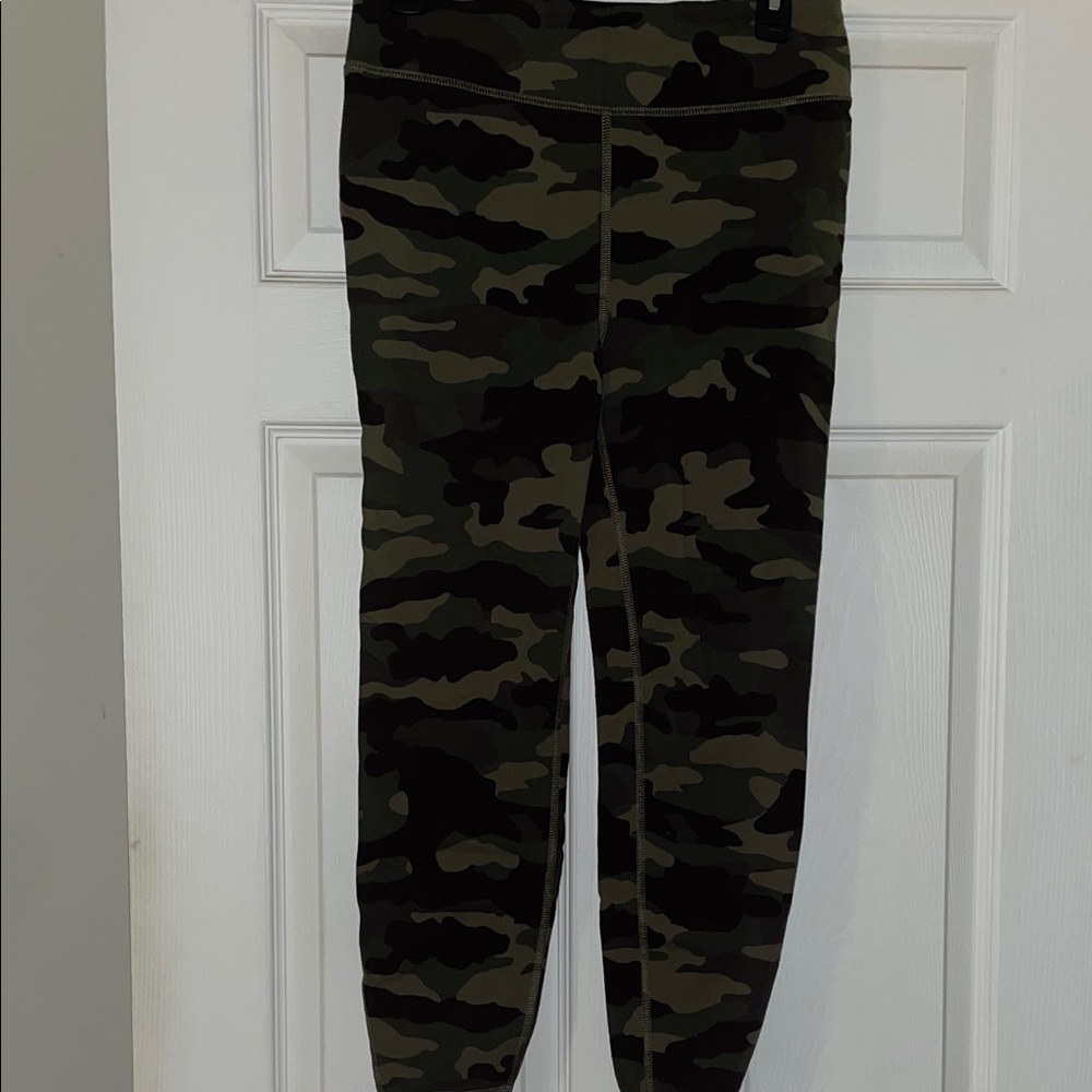J. Crew Green Camouflage Leggings